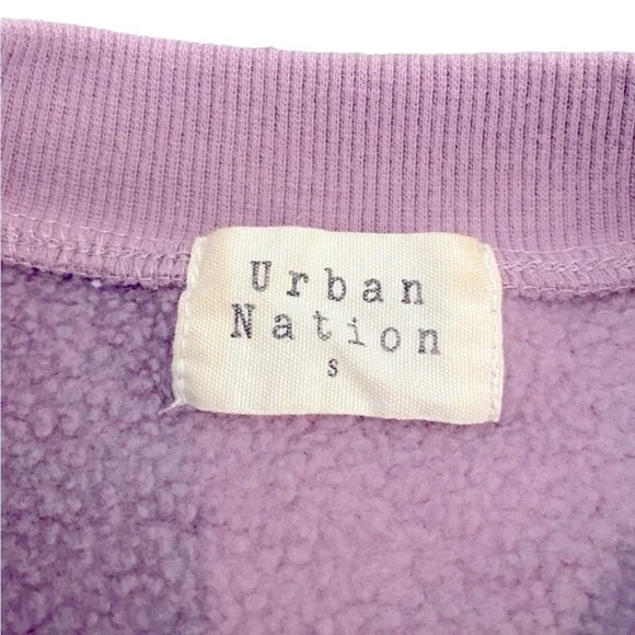 Urban Nation Lavender Life Blooms Graphic Crew Neck Sweatshirt - Picture 11 of 12